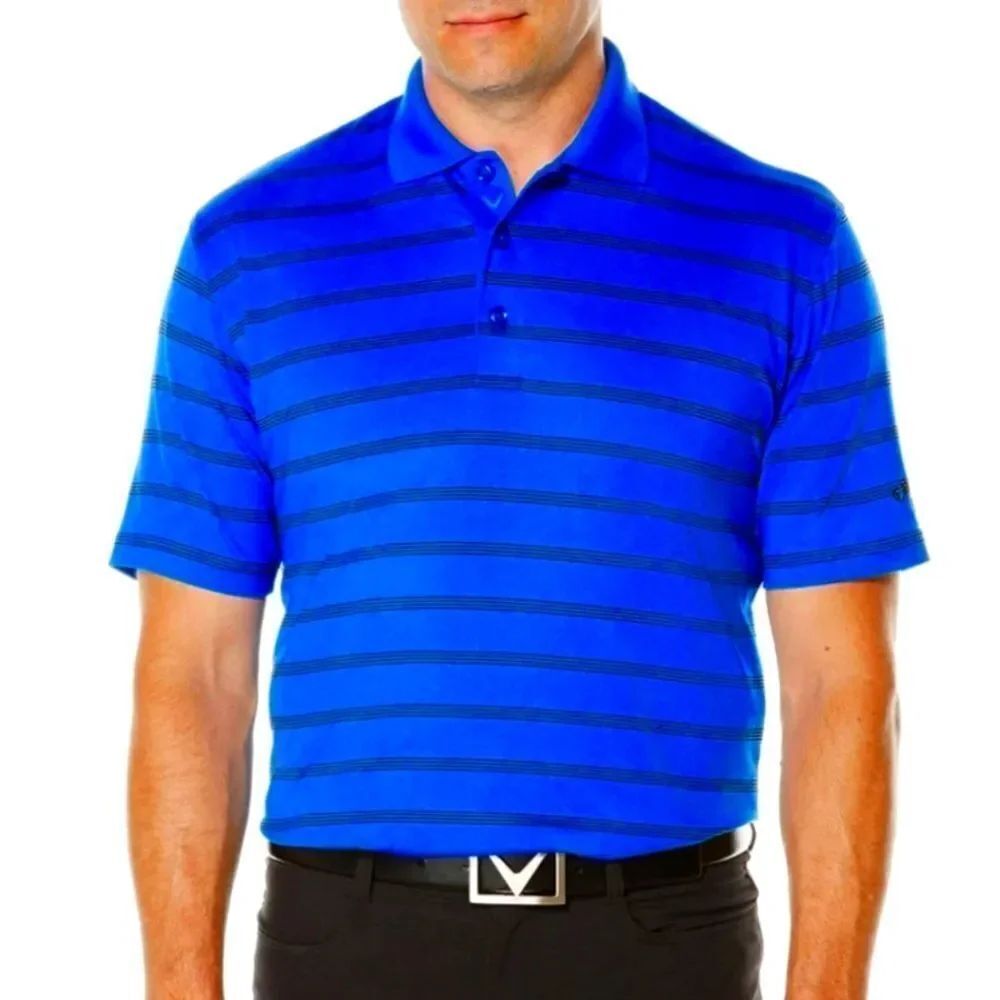NIKE STRIPLE 3-BUTTON PLACKET WITH COLLAR MEN'S GOLF SHIRT
